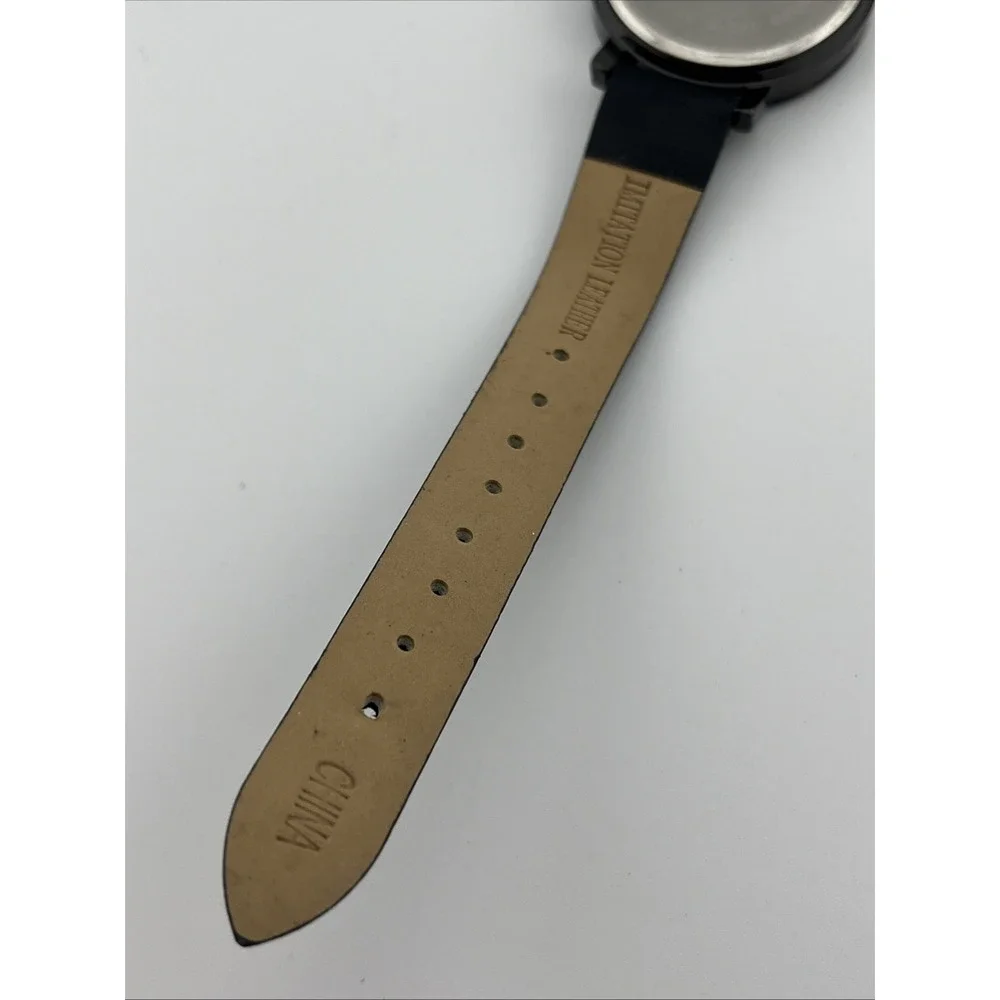 A Day New Watch Women 35mm Case Tortoise Shell Bezel Black Band-‎ New Battery